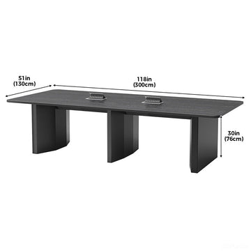 300cm Spacious Conference Table with Pop-up Power Outlet for Productive Team Meetings product view 2