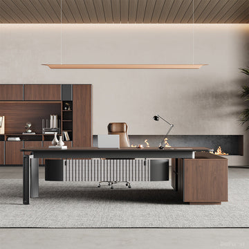 260cm Modern Executive Desk with Large Storage Side Cabinet for CEO, Manager and Executive Offices product view 2