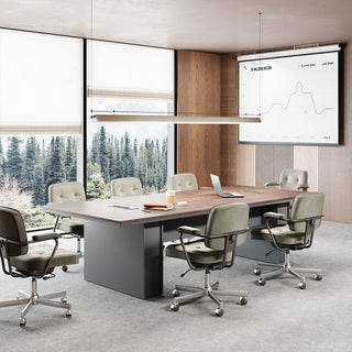 240cm Modern Conference Table with Cable Management for 6-8 Person Meeting Room product view 2
