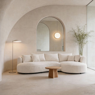 320cm Curved Sectional Sofa with Solid Wood Frame and Cloud-Soft Padding for 4-6 People product view 2