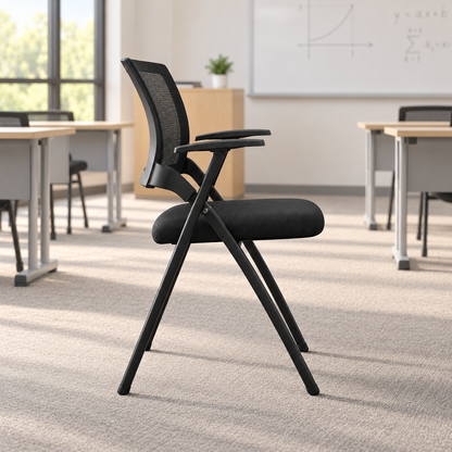 Conference Room Mesh Folding Study Chair With Writing Board