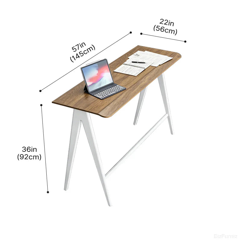 High-Top Table with Durable Engineered Wood & Built-in USB Charging