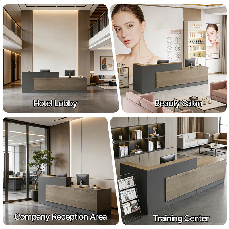 Versatile Reception Desk for Multiple Settings