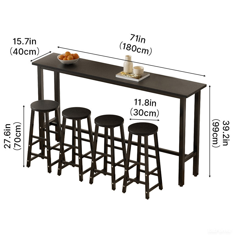 Modern 5-Piece Industrial Bar Table Set for Pantry/Kitchen/Balcony product view 6