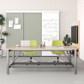 200cm(L) Conference Table | Seats 4–6 | Heavy-duty Structure | Mesh Storage | Ideal for Conference for modern office workspace