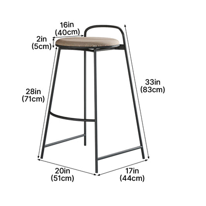Comfortable Bar Height Stool with Backrest and Footrest for High Desks product view 6
