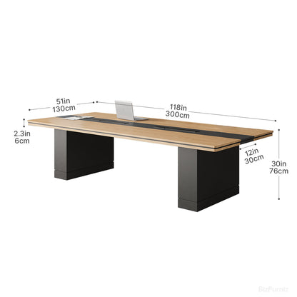 Modern Executive Conference Table with Integrated Power Management – Industrial Boardroom Table product view 5