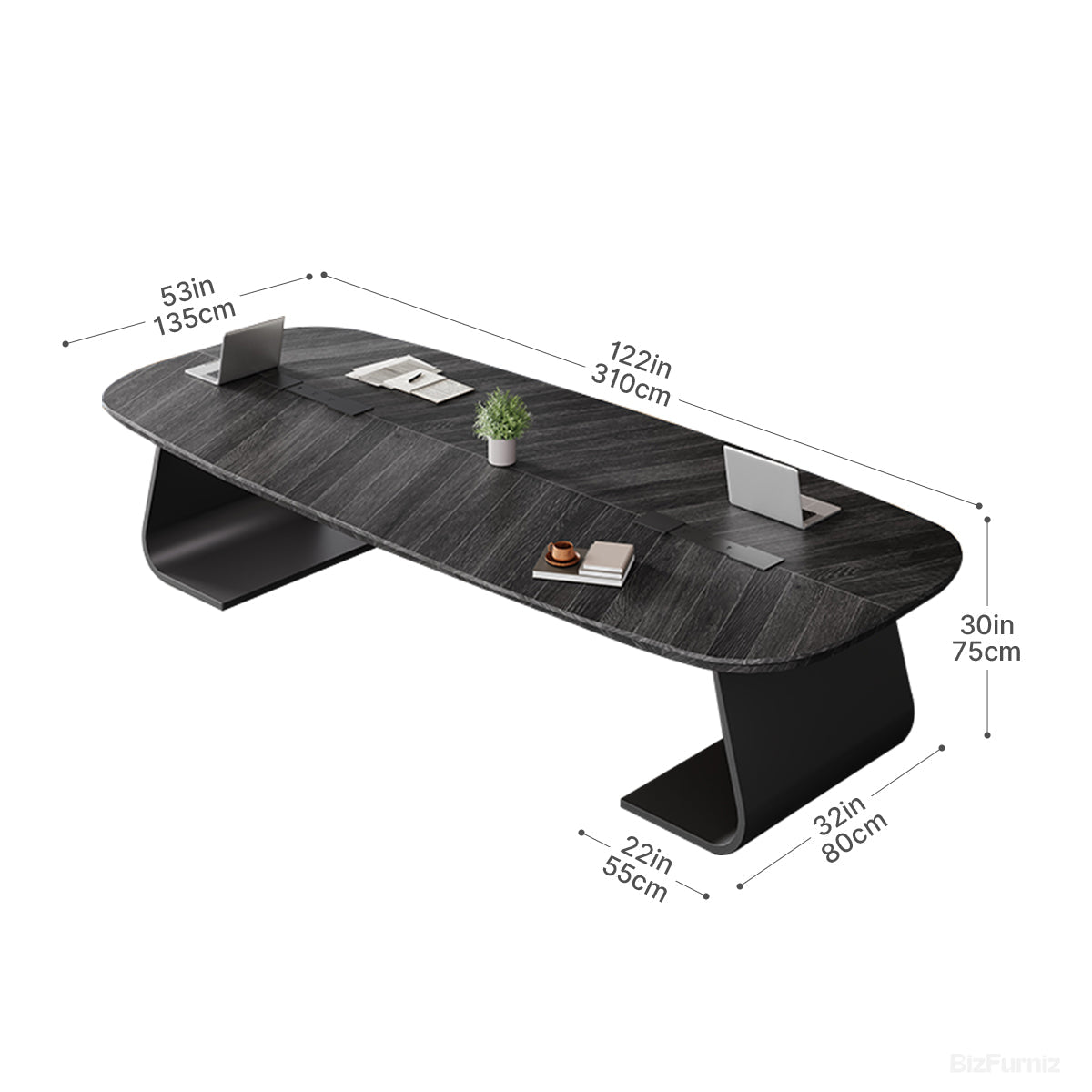 Minimalist Conference Table: The Centerpiece of Modern Leadership product view 5