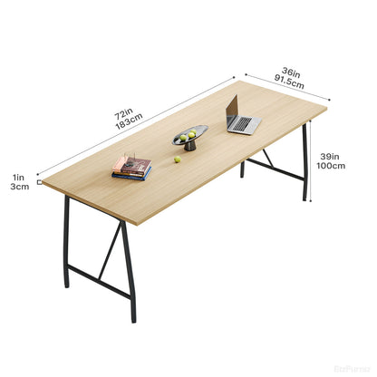 Modern Bar Height Office Desk with Solid Wood Frame & Wide Surface for Office Lounges