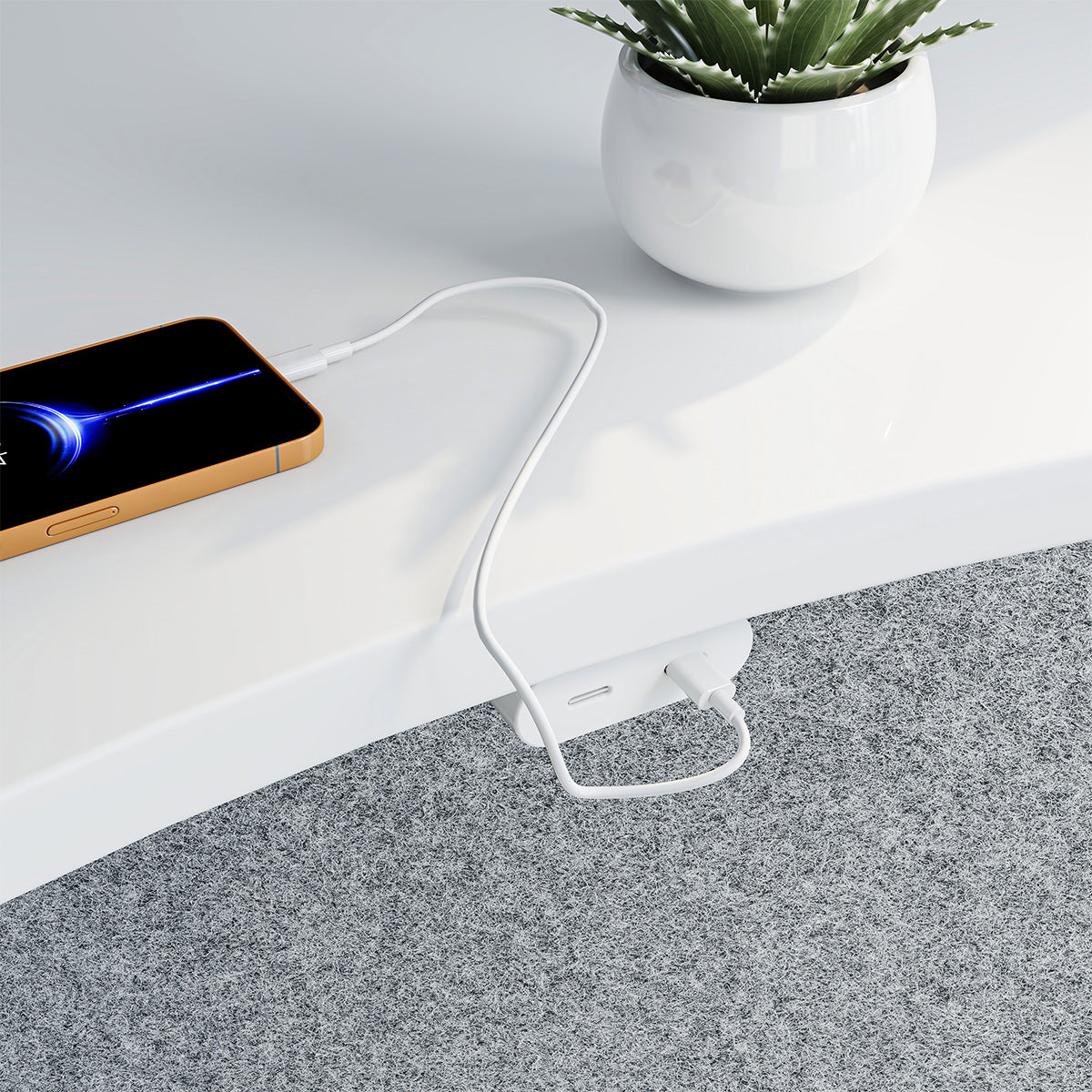 Desk Built-In USB Charging Port