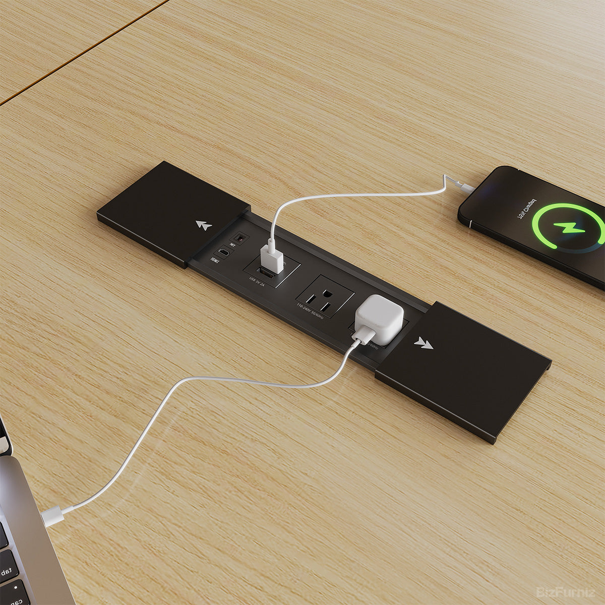 Conference Table with Built-in Power Strip
