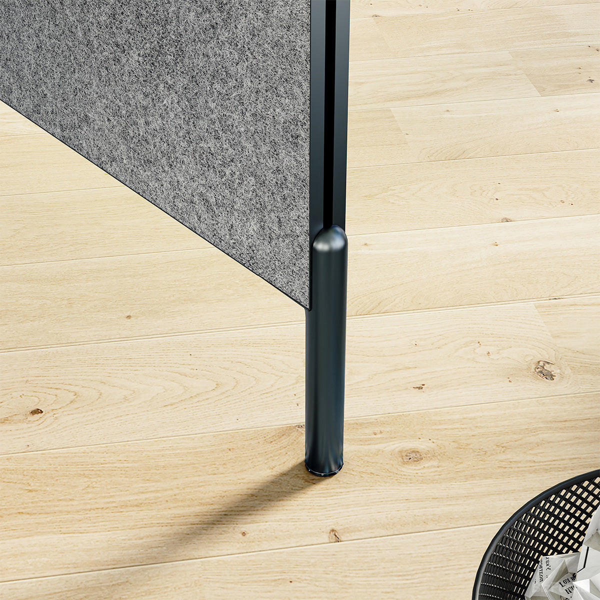 Felt Cubicle Desk Leg Detail