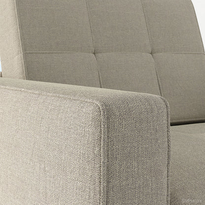 Textured Linen Upholstery Armrest Close-Up Shot