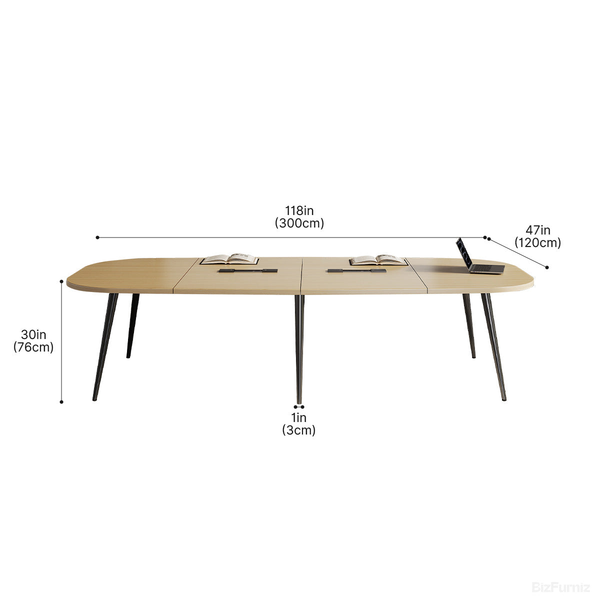 Oval Conference Table with Dimensions