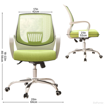 Modern Ergonomic Mesh Office Chair – Adjustable Mid-Back Swivel Desk Chair with Lumbar Support product photo 3