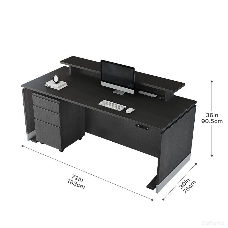 183cm(L) Premium Office Desk with Height-adjustable Function for Modern and Corporate Workspaces