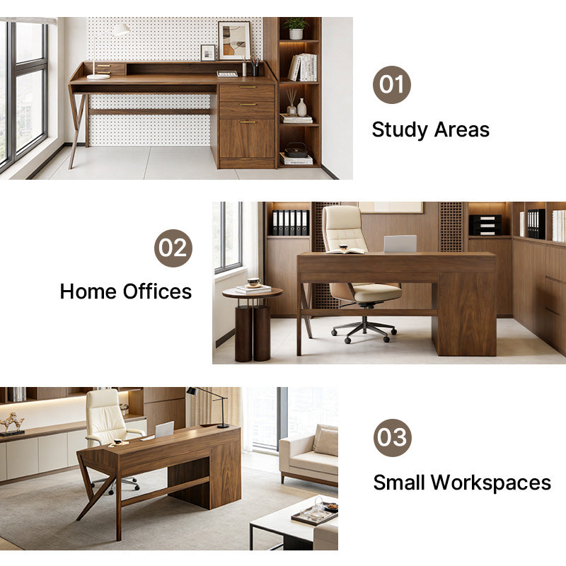 Office desks in study areas, home offices, and small workspaces