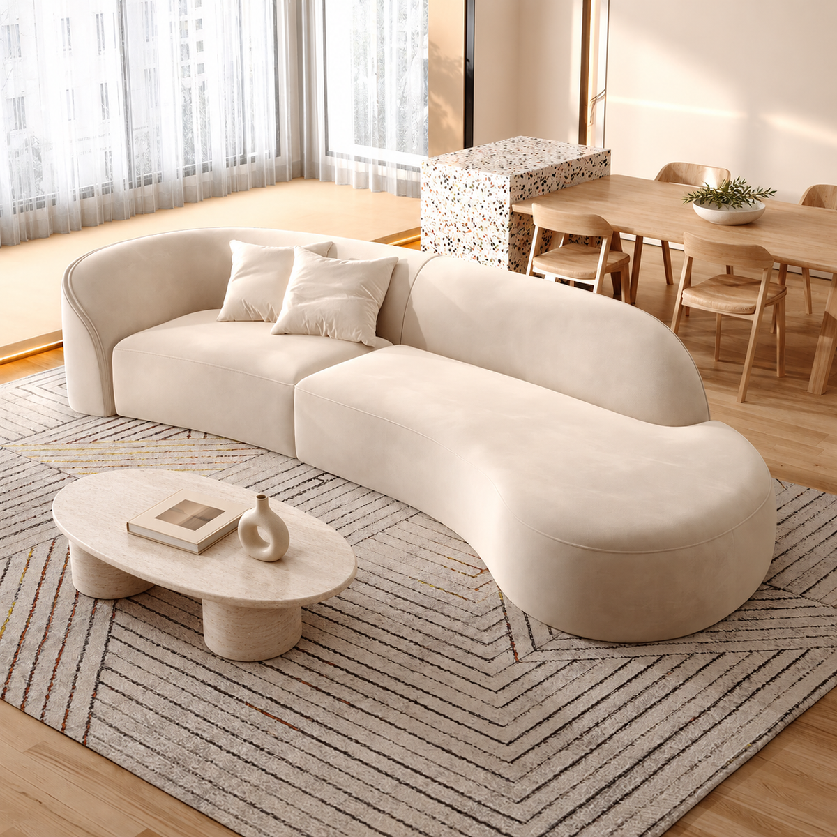 Curved Two-Piece Footprint