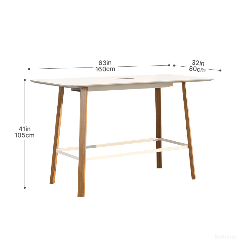 160cm(L) Sleek Bar Table with Smart Power Hub for Office Breakrooms