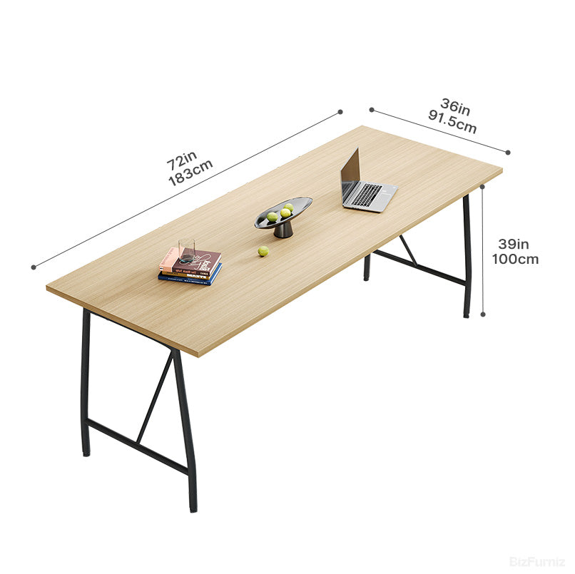Modern Bar Height Office Desk with Solid Wood Frame & Wide Surface for Office Lounges