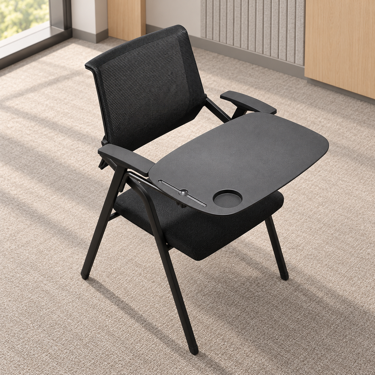 Conference Room Mesh Folding Study Chair With Writing Board gallery 4