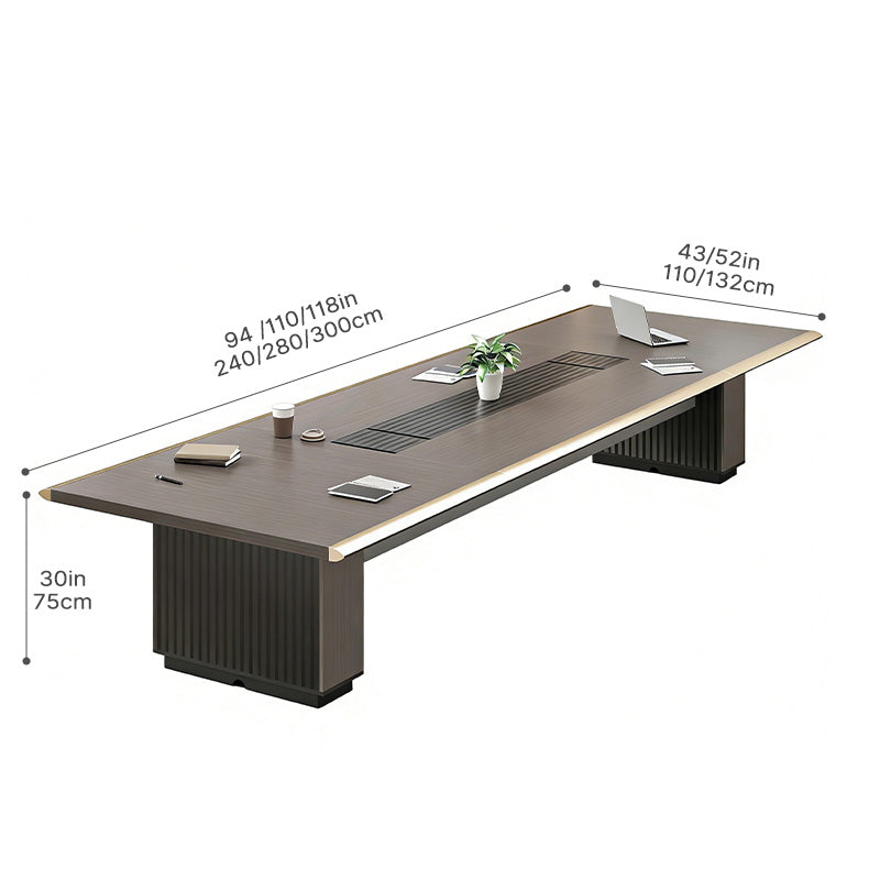 Conference Table with Multifunctional Cable Box & Stable Leg Design