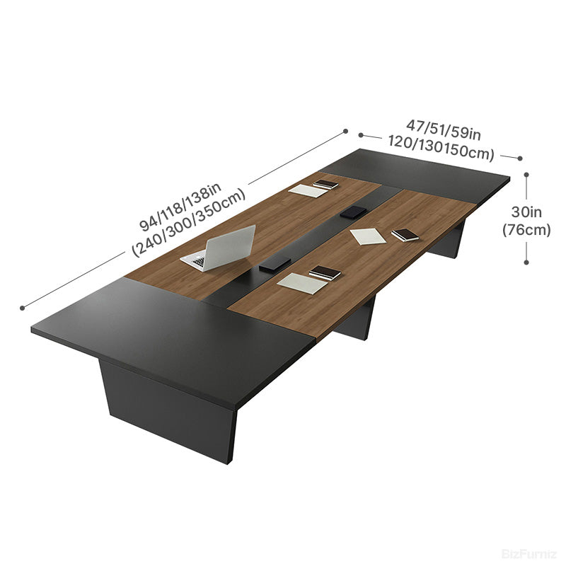 Modern Conference Table with Integrated Cable Box – Seats 6–12 (240cm/300cm/350cm) (Made to Order)