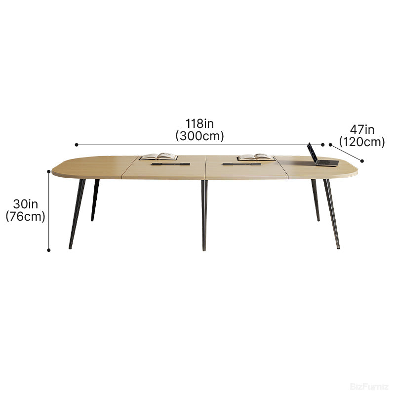 300cm Conference Table with Integrated Power Management for 8-12 People