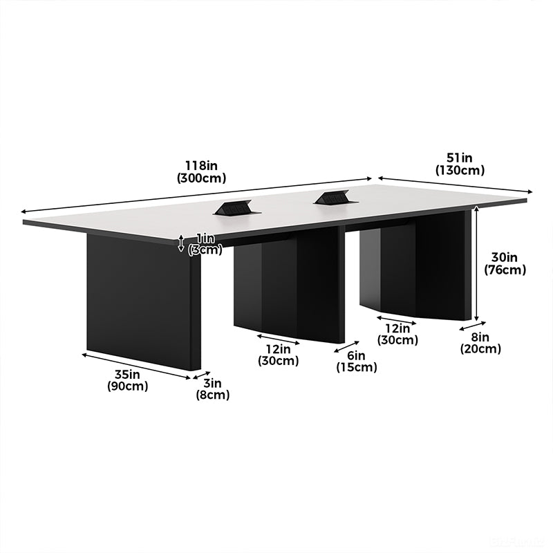 300cm Spacious Conference Table with Pop-up Power Outlet for Productive Team Meetings product view 12