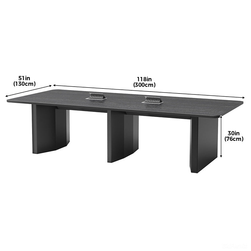300cm Spacious Conference Table with Pop-up Power Outlet for Productive Team Meetings