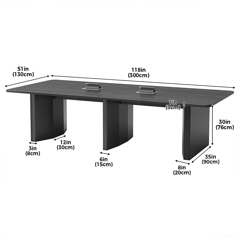 300cm Spacious Conference Table with Pop-up Power Outlet for Productive Team Meetings product view 15