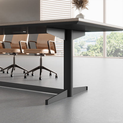 Extended 300cm Conference Table with Integrated Power Outlet Box for Seamless Team Collaboration product view 9