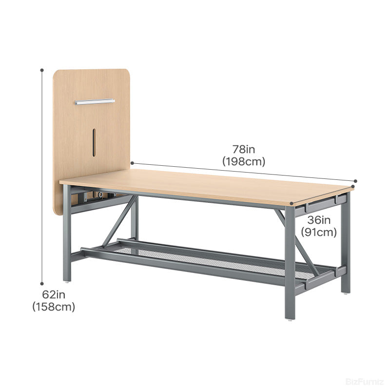 198cm(L) Conference Table | Seats 4–6 | Heavy-duty Structure | Mesh Storage | Ideal for Conference Rooms & Corporate Offices
