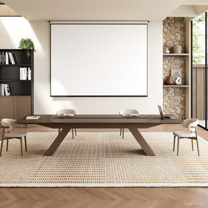 350.5cm Conference Table with Dual Power Hub and Thickened Desktop for 10-14 People product photo 3