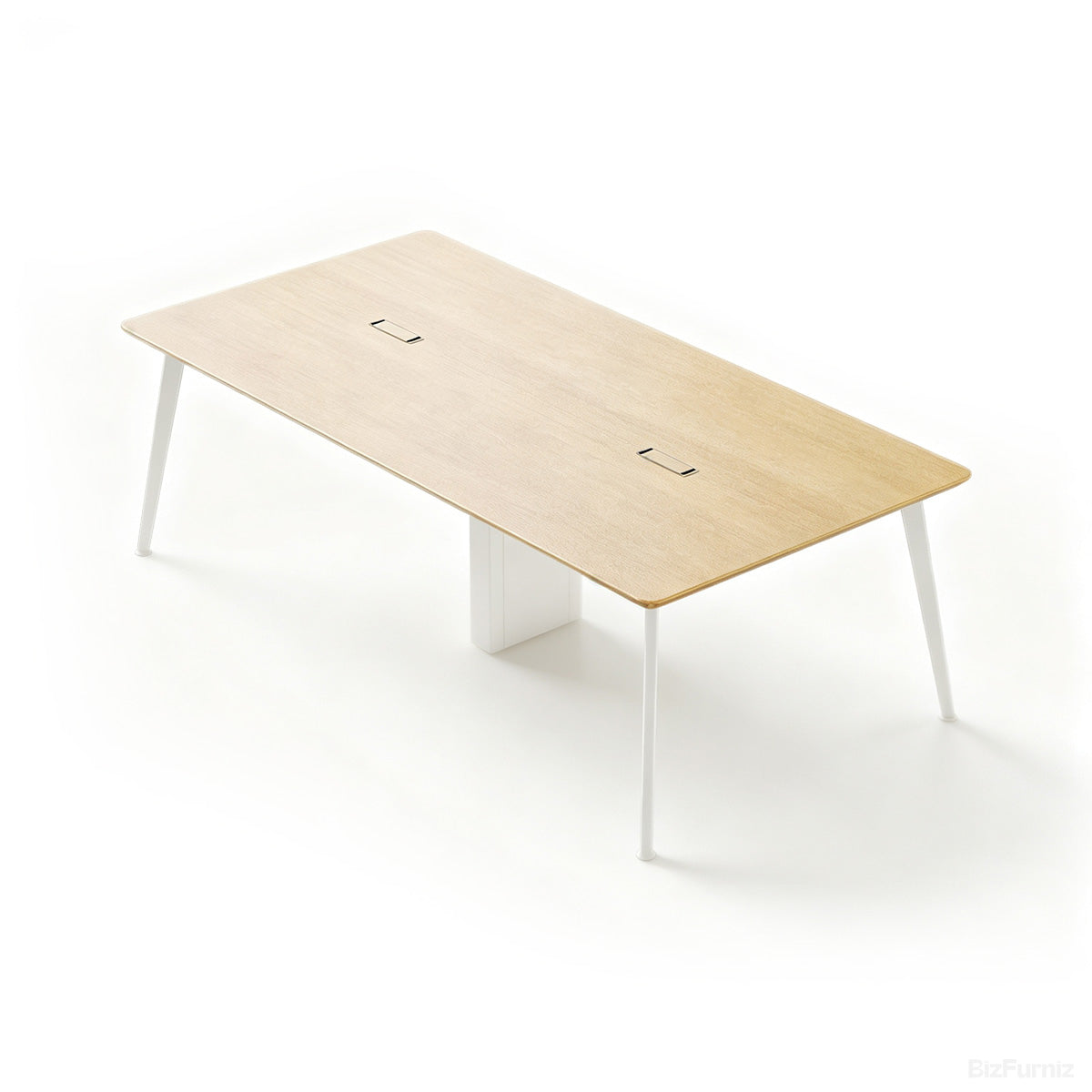 238.8cm Conference Table with Cable Boxes and Reinforced Support Frame for 6-10 People product photo