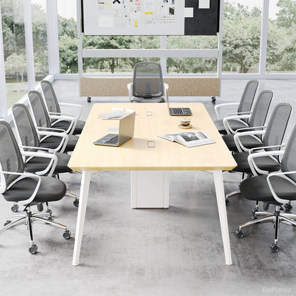 238.8cm Conference Table with Cable Boxes and Reinforced Support Frame for 6-10 People product photo 8