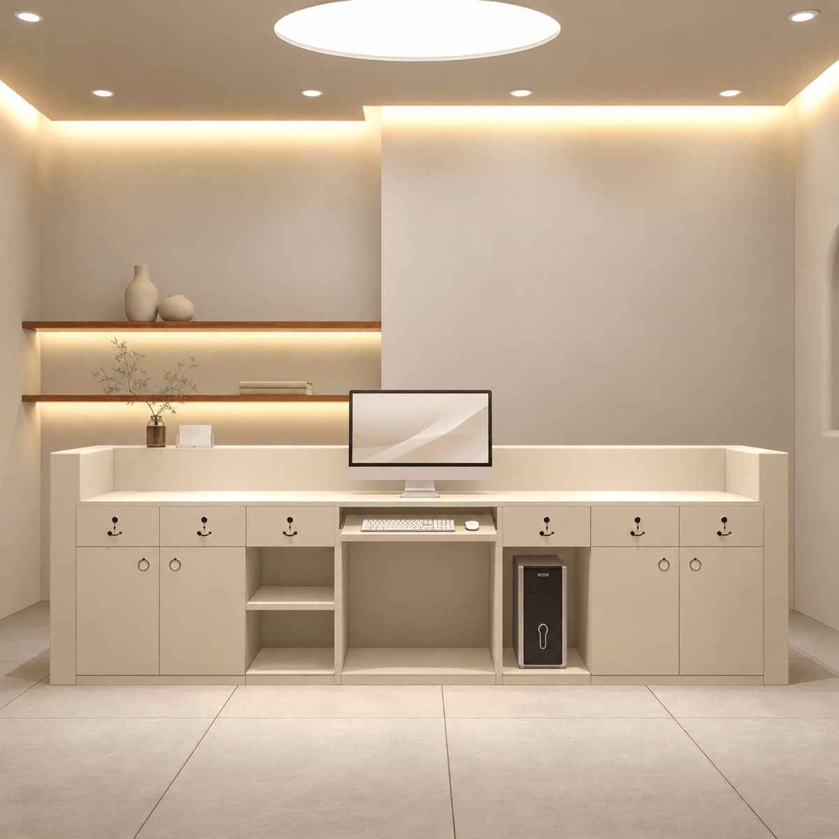 A Practical Workspace Behind the Counter