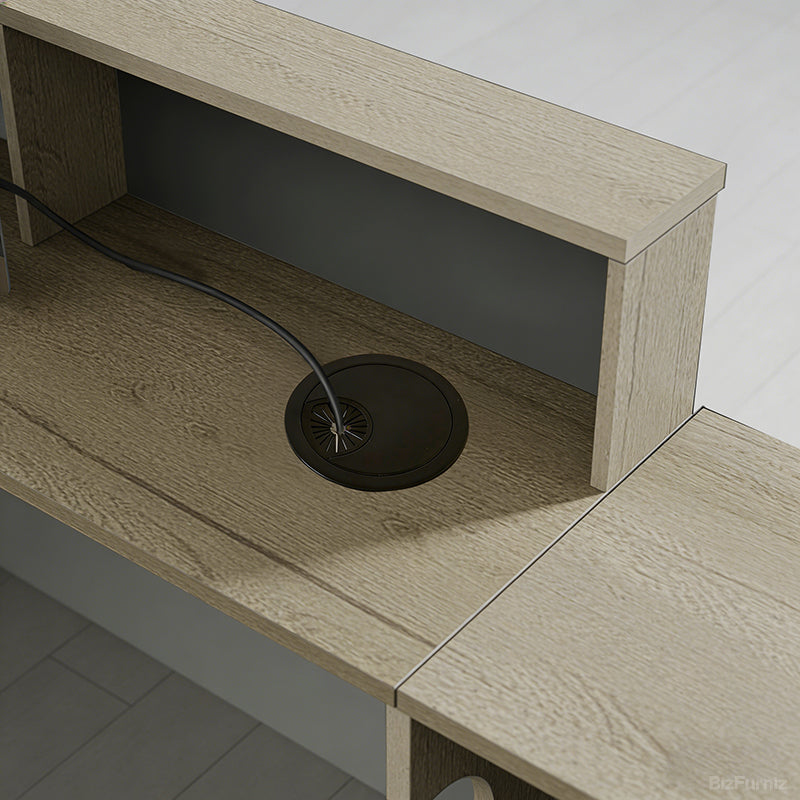Convenient Cable Hole for a Clutter-Free Desk