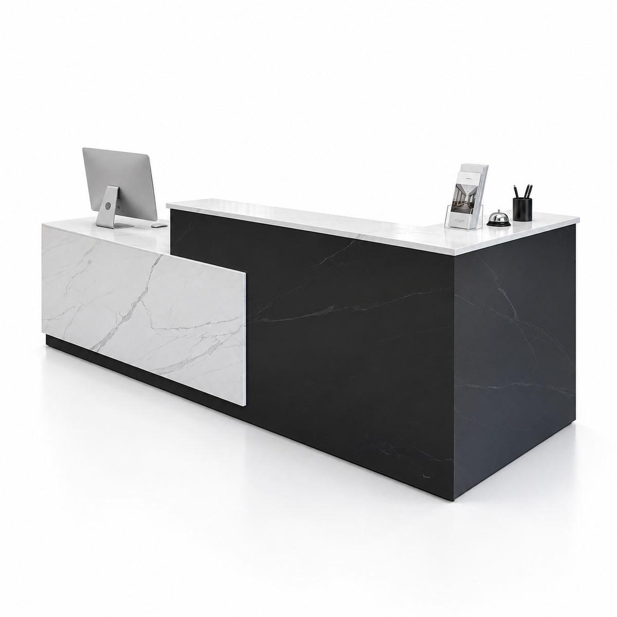Stepped Reception Counter with Feature Front Panel 1