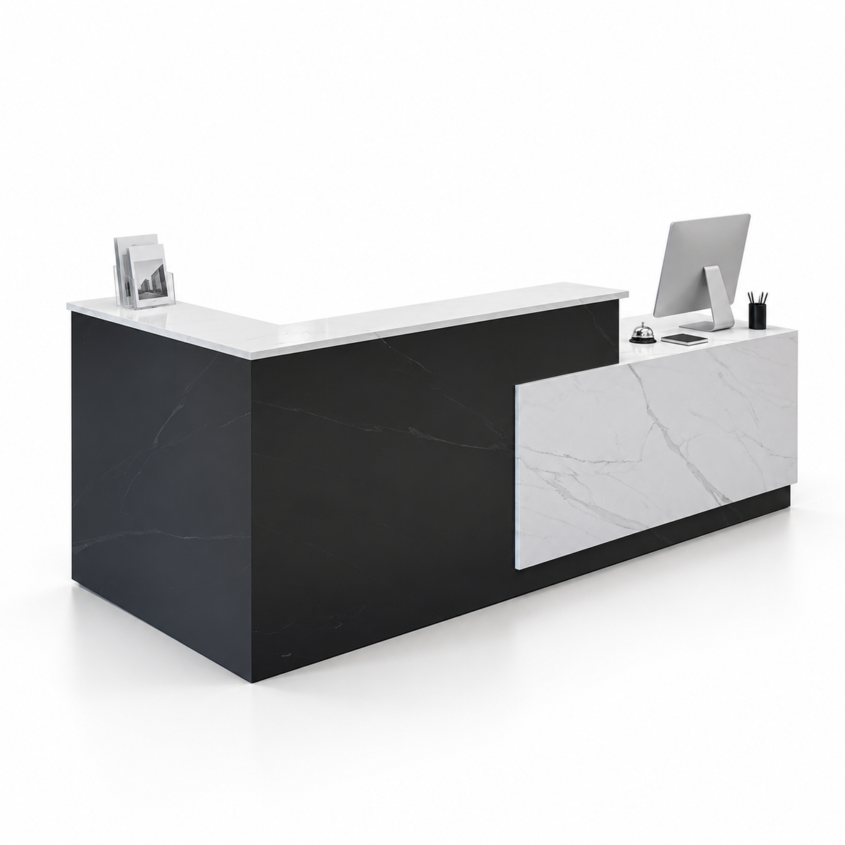 Stepped Reception Counter with Feature Front Panel 2