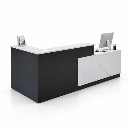 Stepped Reception Counter with Feature Front Panel 2