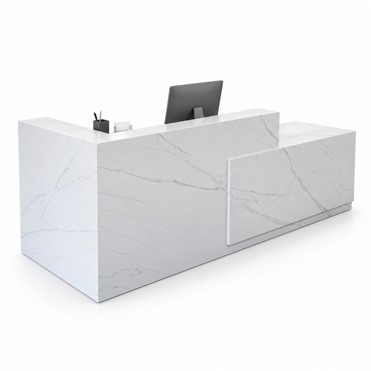 Stepped Reception Counter with Feature Front Panel 3