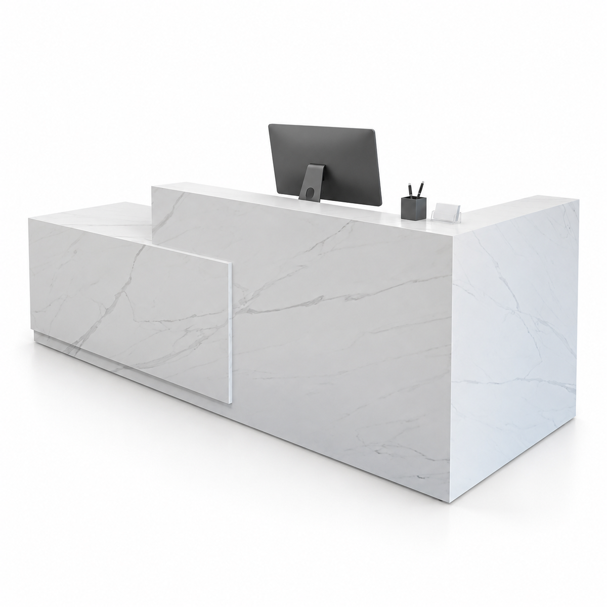 Stepped Reception Counter with Feature Front Panel 4