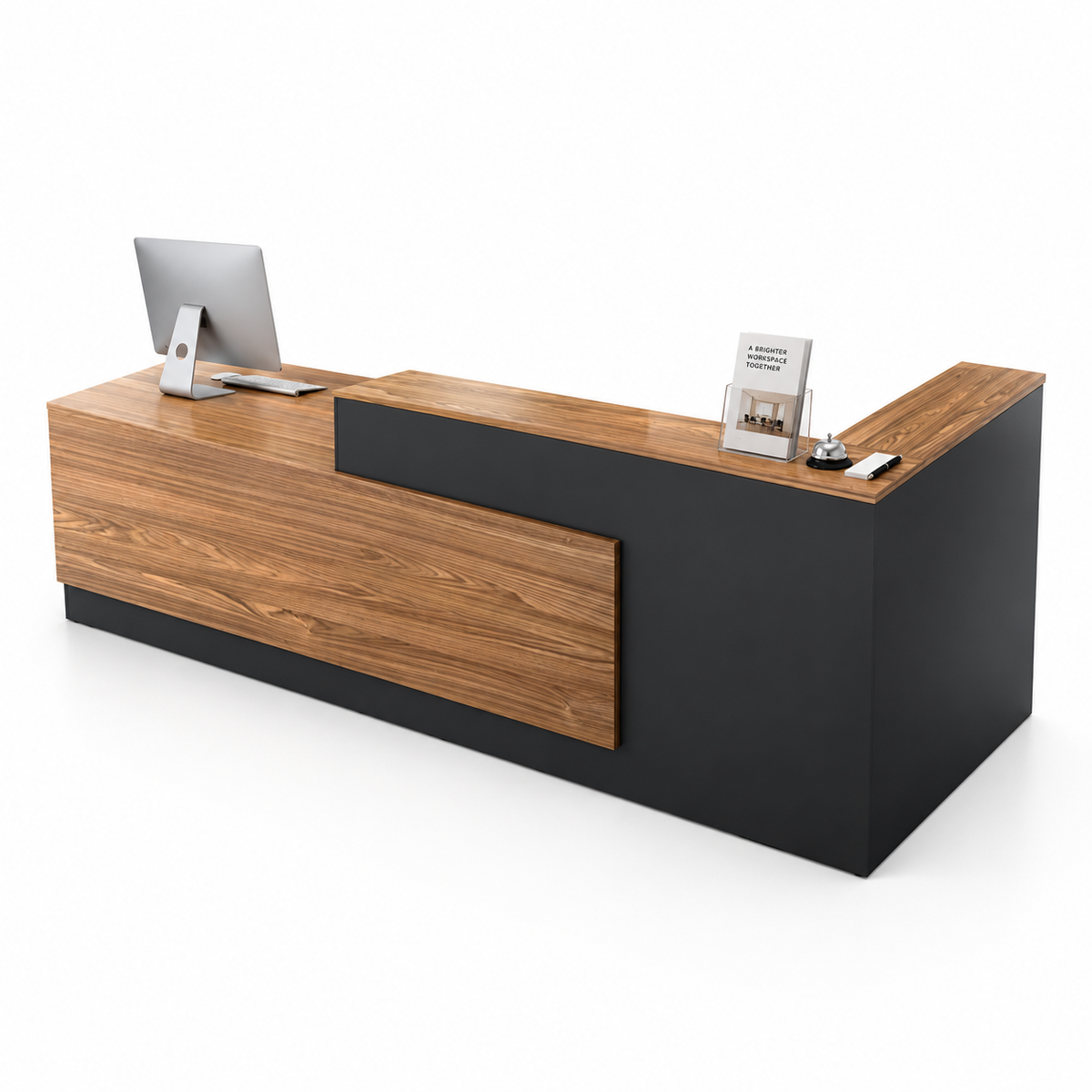 Stepped Reception Counter with Feature Front Panel 7