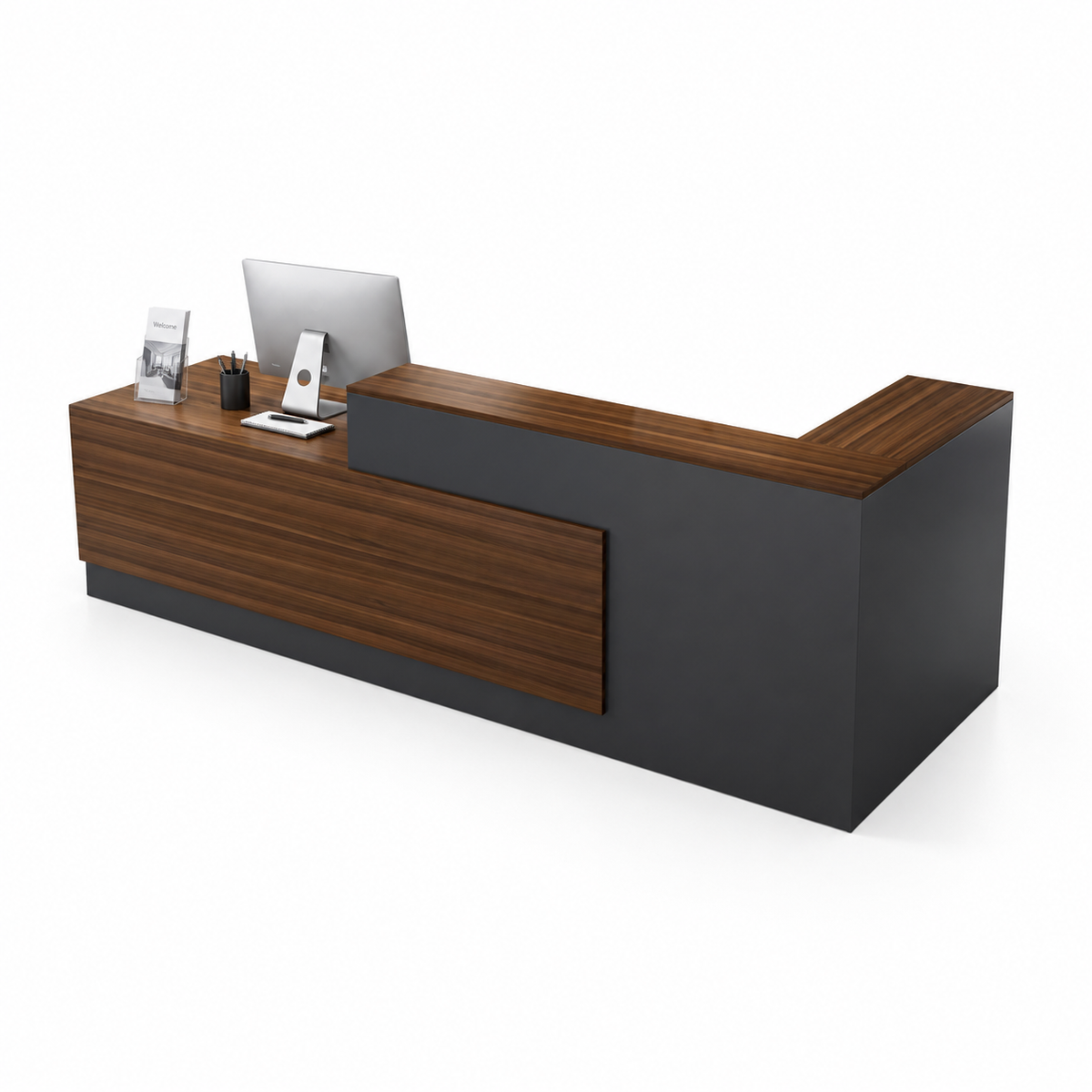 Stepped Reception Counter with Feature Front Panel 11