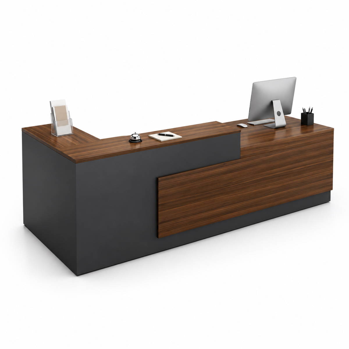 Stepped Reception Counter with Feature Front Panel 12