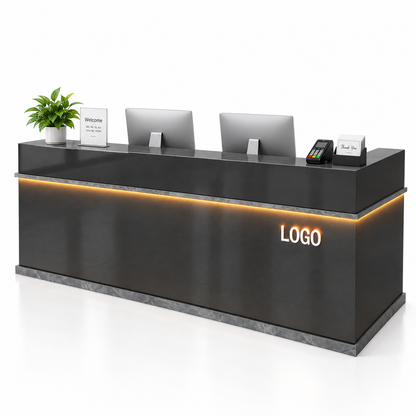 Illuminated Reception Counter with Lockable Storage & Flexible Layout — finish and layout option 17