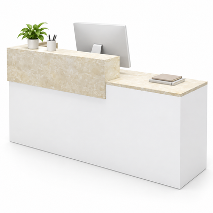 JDT-6013 Beige Marble-Look + White Right Type