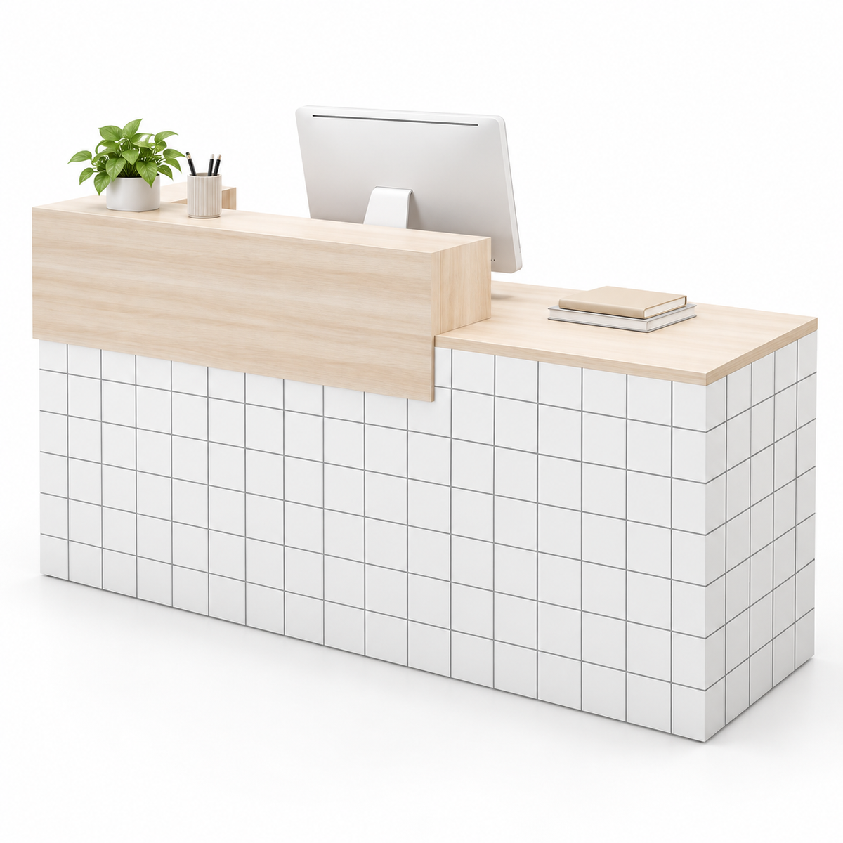 JDT-6013 Light Wood + White Brick-Look Right Type