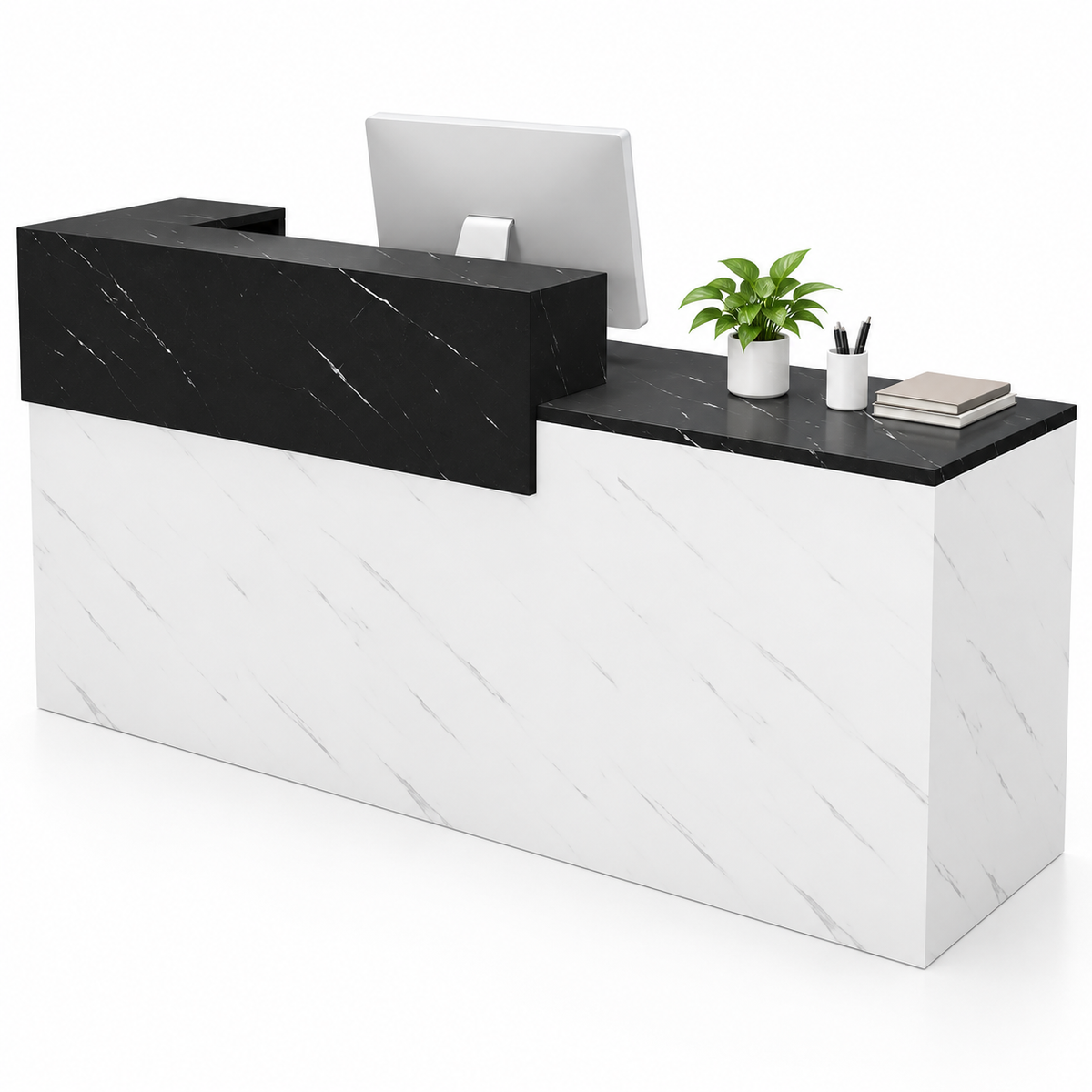 JDT-6013 Black Marble-Look + White Left Type
